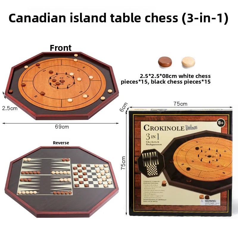 Board Game Harvest - Solid Wood Crokinole Board - Wooden