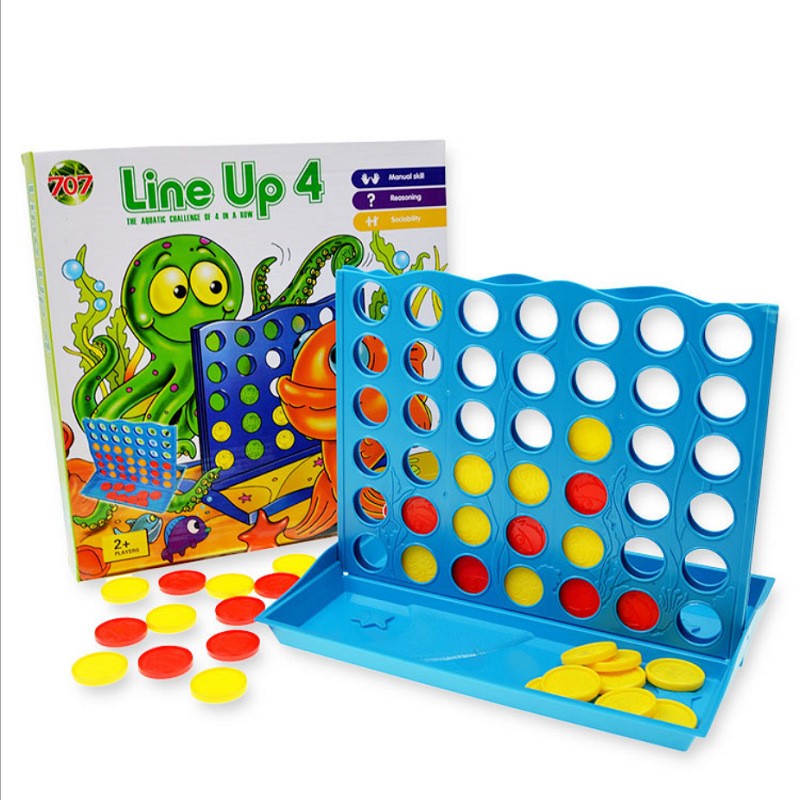 Board Game Quarto - 3D Four-in-a-Row Board Game for Kids