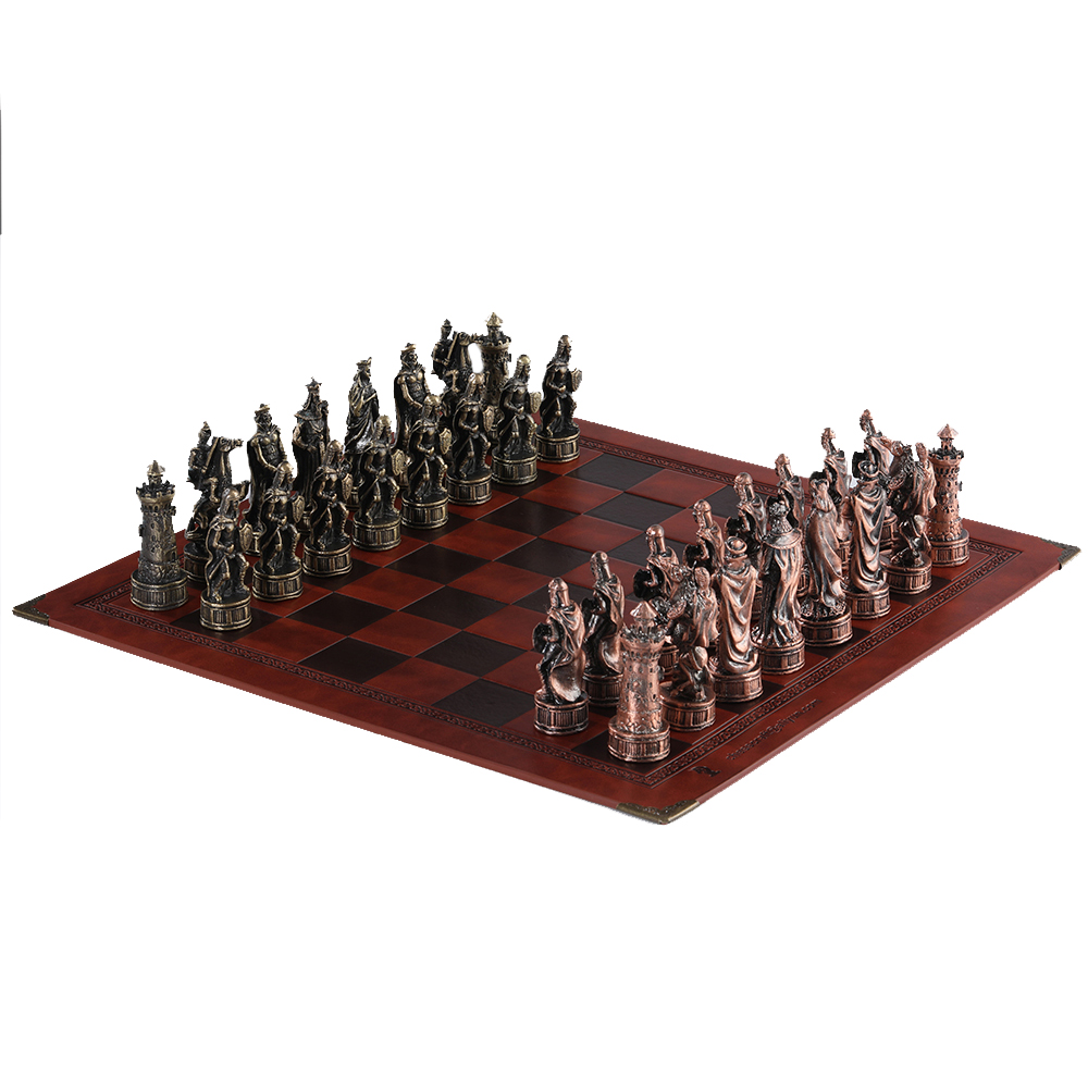 Yearbook Board Game Theme - Metal Theme Chess 32pcs IntelligencLuxury Knight