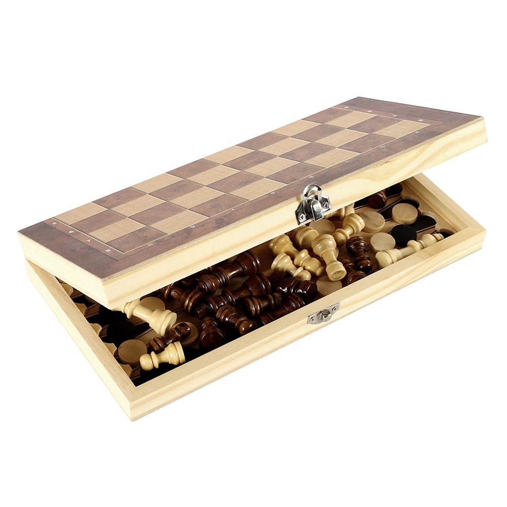3 in 1 Chess Board, Folding Wo - Board Game Harvest recension och pris