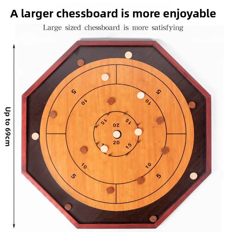 Solid Wood Crokinole Board - W - Board Game Harvest recension och pris