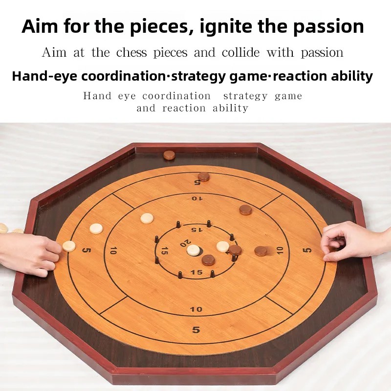 Solid Wood Crokinole Board - W - Board Game Harvest recension och pris