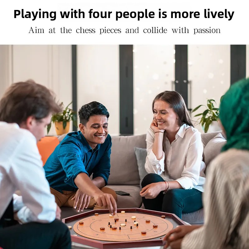 Solid Wood Crokinole Board - W - Board Game Harvest recension och pris