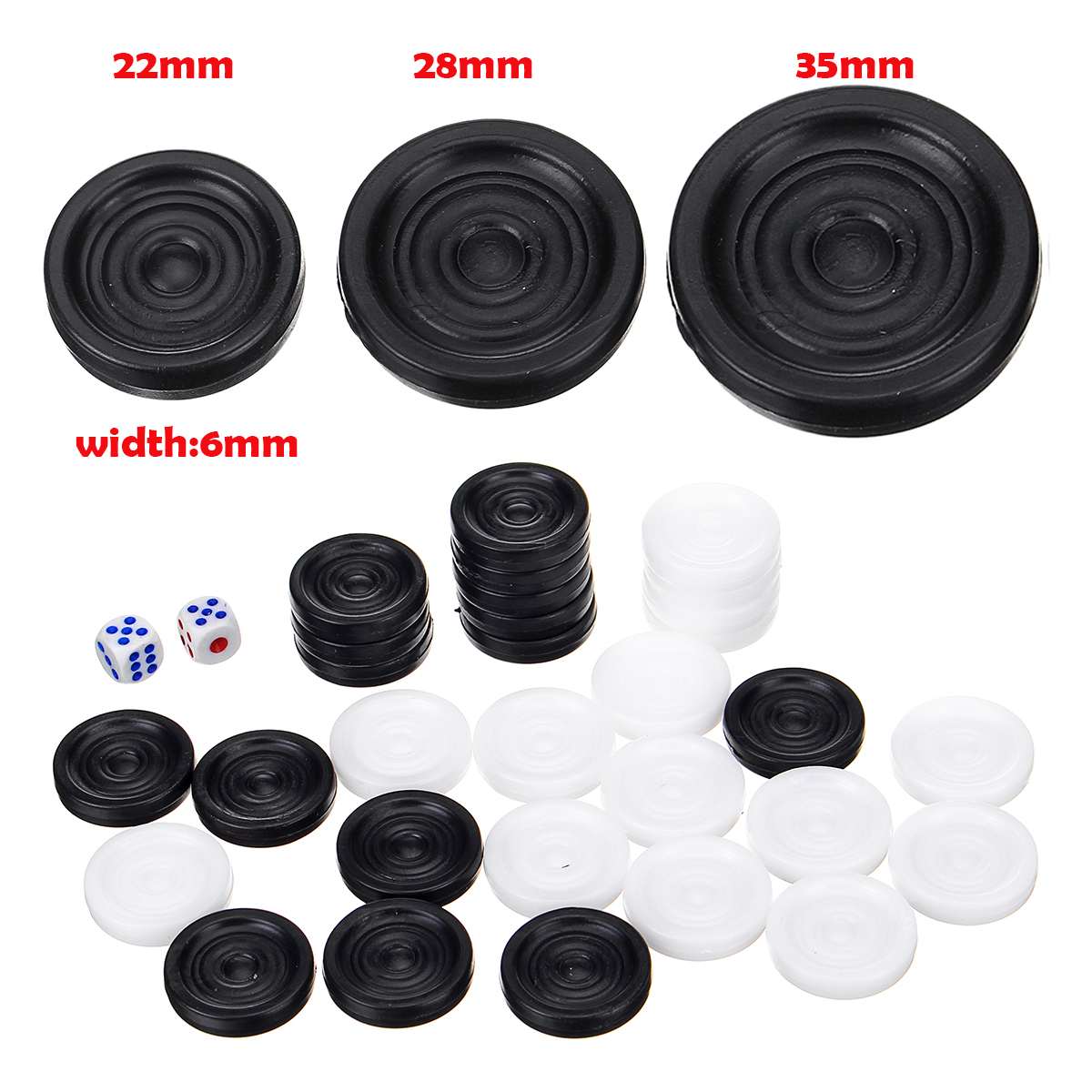 32 PCS Backgammon Chess Piece  - Board Game Harvest recension och pris