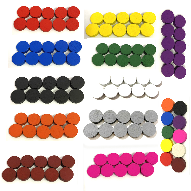 100pieces Diameter 15*5MM Wood - Board Game Hegemony recension och pris