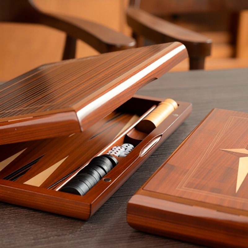 Solid Wood Backgammon 11-19 In - Board Game Harvest recension och pris
