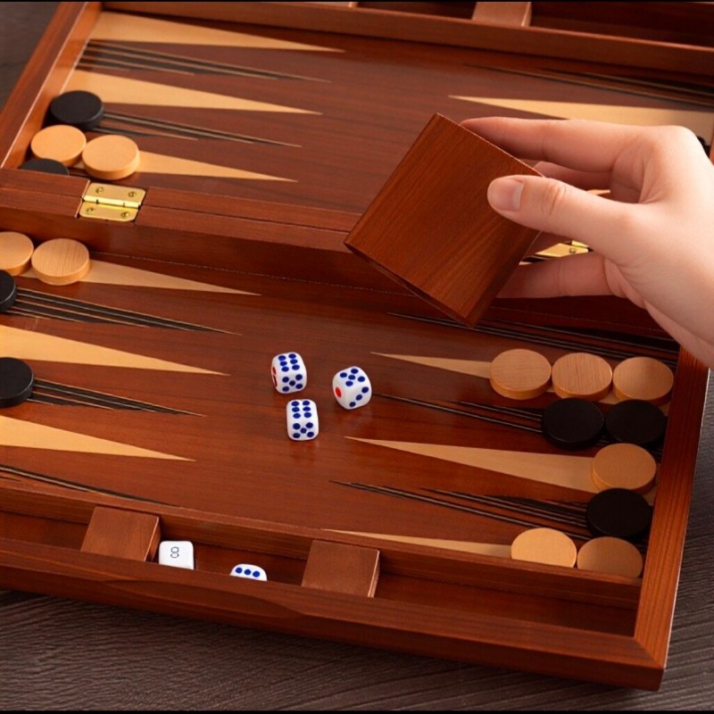 Solid Wood Backgammon 11-19 In - Board Game Harvest recension och pris