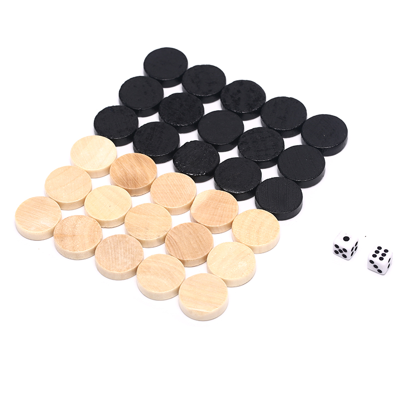 30pcs Wooden Draughts Checkers - Board Game Harvest recension och pris