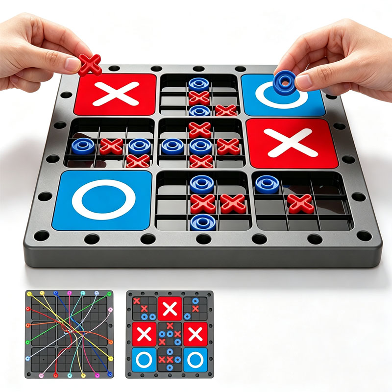 NEW 2 In1 Tic Tac Toe Board Ga - Board Game Strategi recension och pris