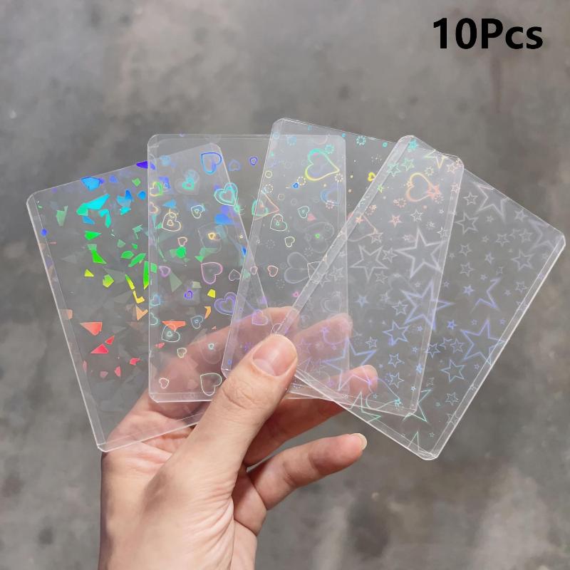 10Pcs Holographic Laser Clear  - Card Sleeves Protector recension och pris