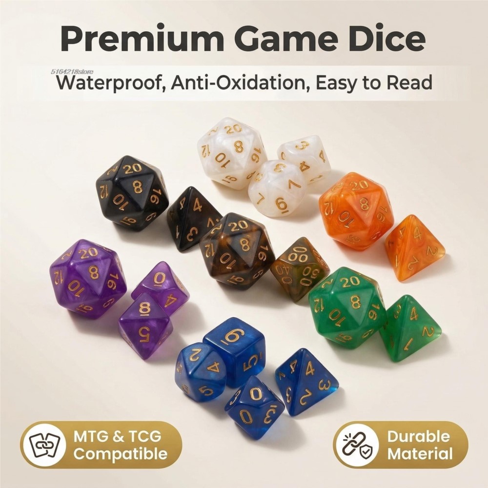 7pcs Set Dice Board Games Roll - Board Game Hegemony recension och pris