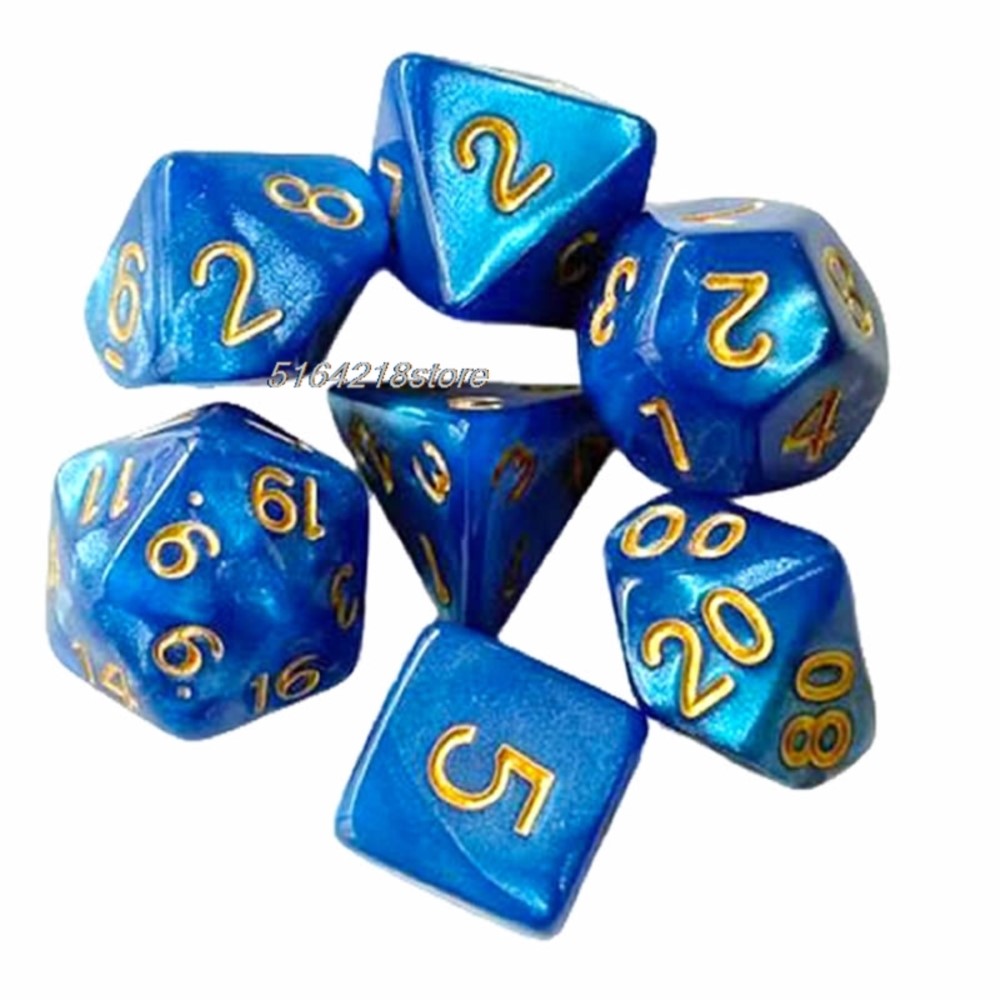 7pcs Set Dice Board Games Roll - Board Game Hegemony recension och pris