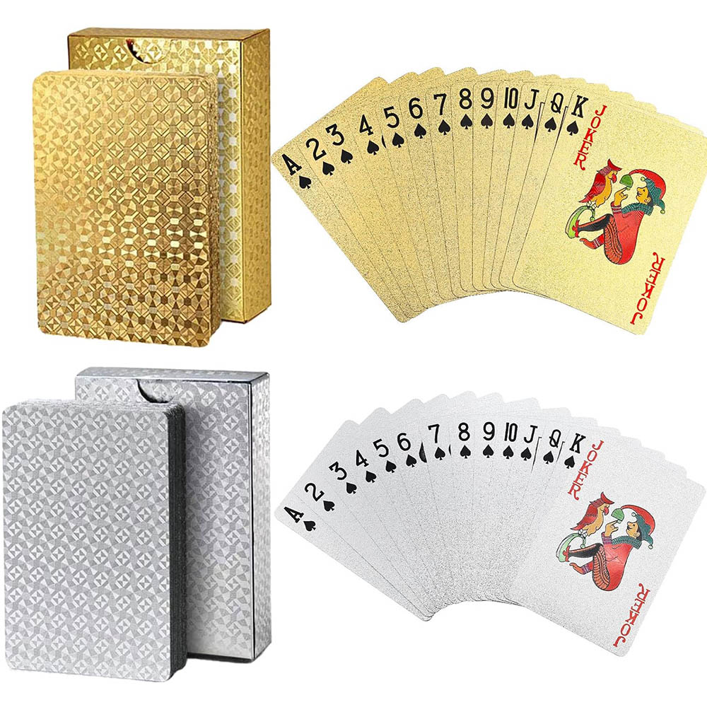 Playing Cards Waterproof Gold  - Board Game Illustration recension och pris