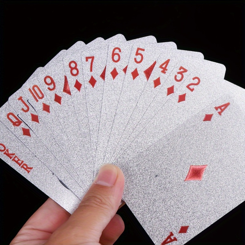 Silver Foil Playing Cards Poke - Board Game Illustration recension och pris