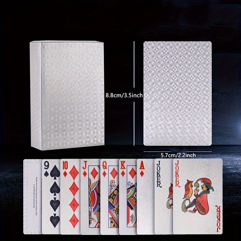 Silver Foil Playing Cards Poke - Board Game Illustration recension och pris