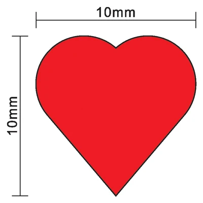 100Pcs 10mm*5mm Red Heart Shap - Board Game Hegemony recension och pris